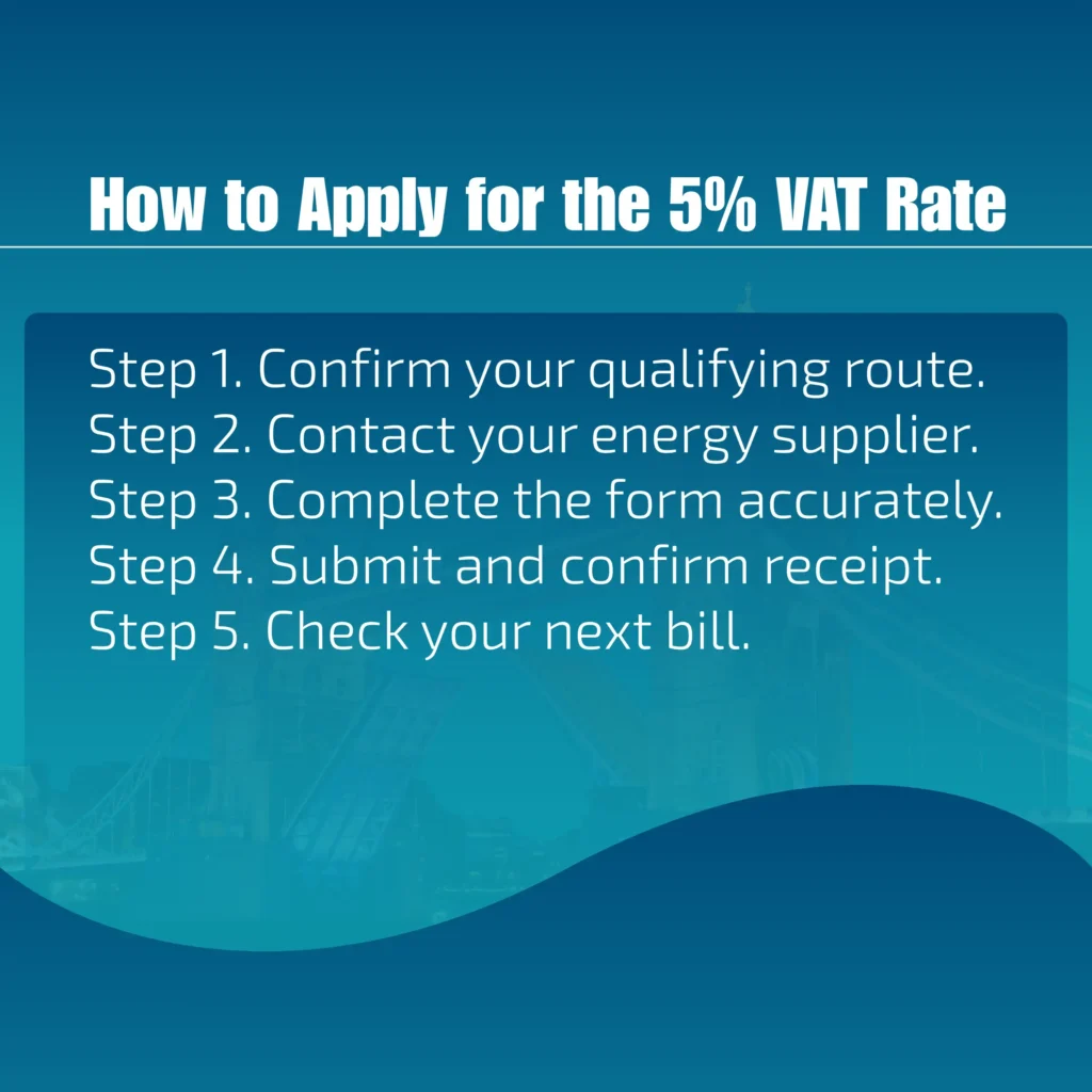 How to Apply for the 5 VAT Rate